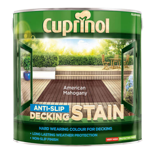 Cuprinol Anti-Slip Decking Stain American Mahogany 2.5L