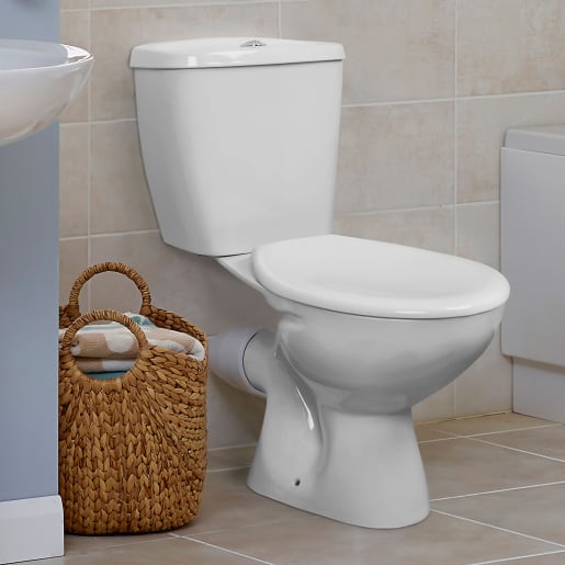 Essential Ocean Close Coupled Pan Cistern Seat Pack 780mm H White