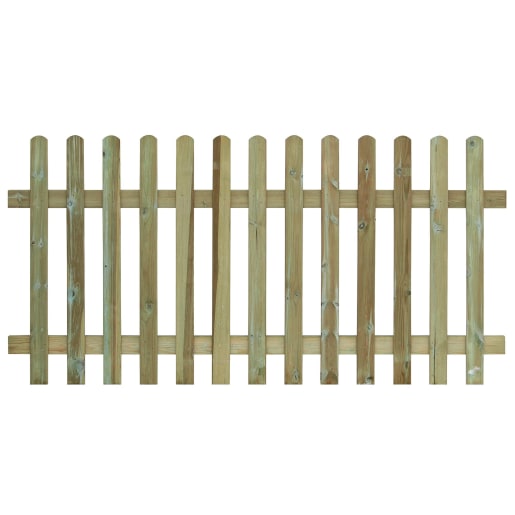 Grange Round Top Palisade Gate 1800 x 900mm Natural