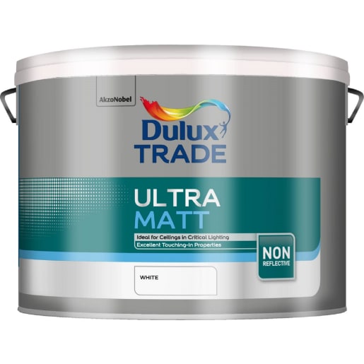 Dulux Trade Ultra Matt Paint 10 Litres White