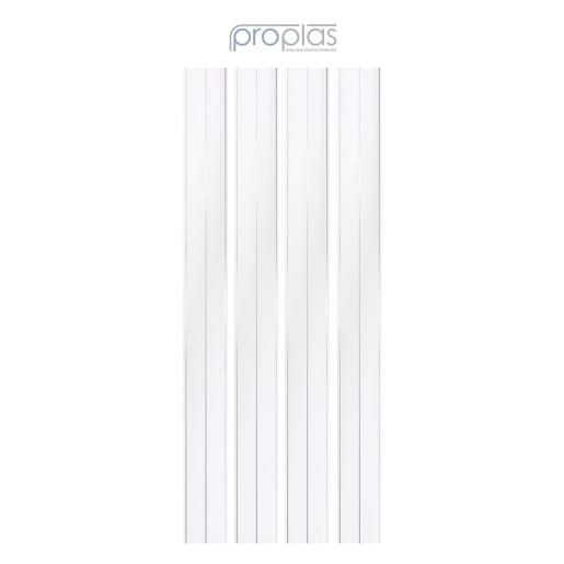 Proplas PVC Panel Embedded High Gloss 2700 x 250 x 8mm White Silver