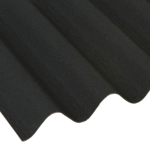 Coroline Corrugated Roofing Sheet 2000 x 950mm (L x W) Black