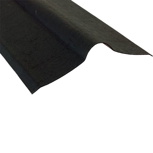 Coroline Corrugated Roofing Ridge 900 x 1000mm (L x W) Black