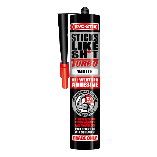 Evo-Stik Sticks Like Sh*t Turbo All Weather Adhesive 290ml White