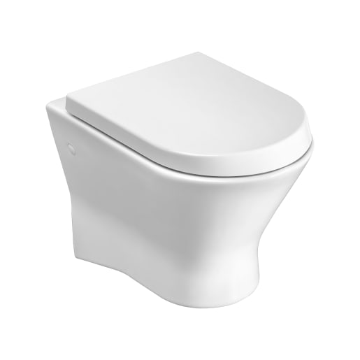 Roca Nexo Rimless Wall Hung WC Pan Horizontal Outlet White