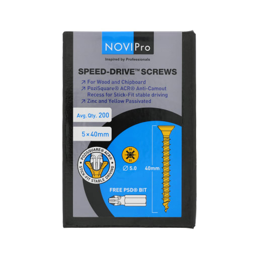 NOVIPro Speed-Drive Screws 40 x 5mm Pack of 200