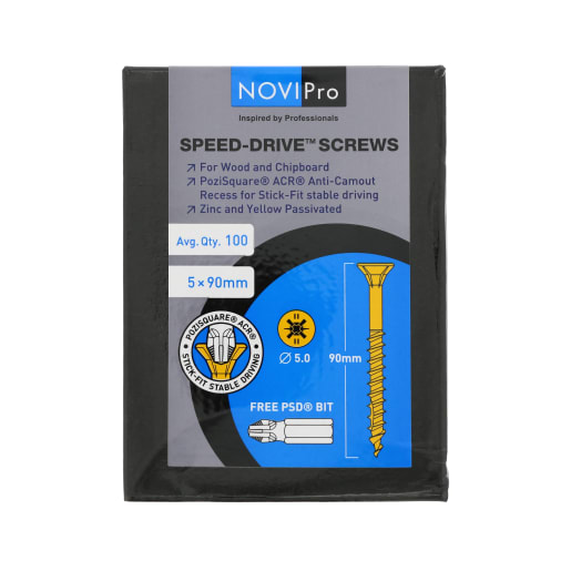 NOVIPro Speed-Drive Screws 90 x 5mm Pack of 100