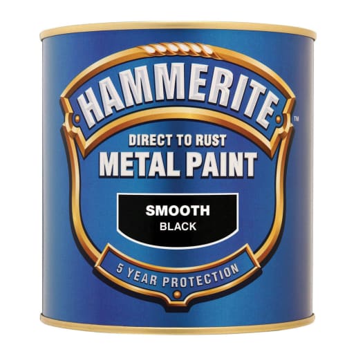 Hammerite Direct to Rust Metal Smooth Finish Paint 2.5L Black