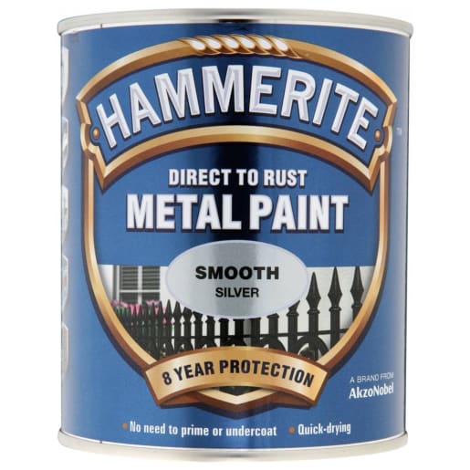 Hammerite Direct to Rust Metal Paint 750ml Silver