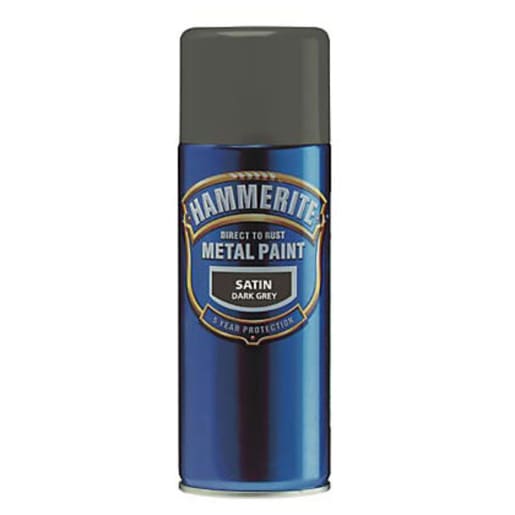 Hammerite Direct to Rust Satin Finish Metal Paint 400ml Black