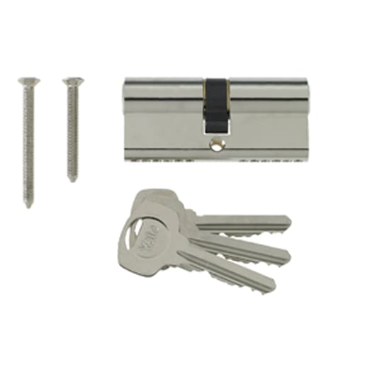 Yale Kitemarked Euro Double Cylinder Lock 85mm L Chrome