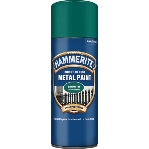 Hammerite Direct to Rust Metal Paint 400ml Dark Green