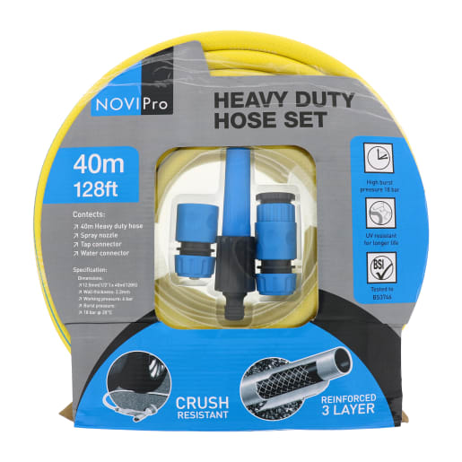 NOVIPro Heavy Duty Hose Starter Set 40m Yellow
