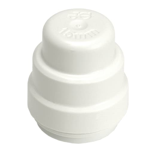 JG Speedfit Stop End 15mm White