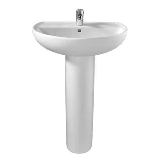 Twyford Alcona 1 Tap Washbasin 175 x 550 x 420mm White