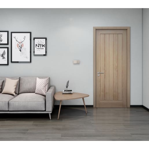 JEWSON FSC Oak Cottage FD30 Fire Door 686 x 1981mm