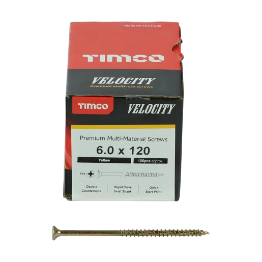 TIMCO Velocity Double Countersunk Screws 120 x 11.4mm 100 Pieces