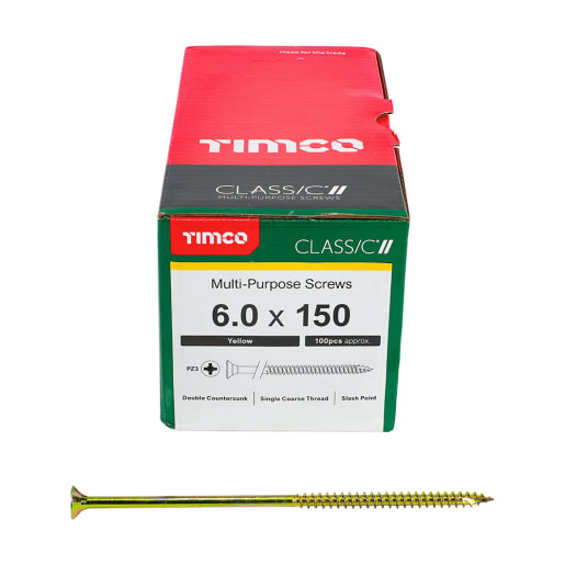 TIMCO Classic Pozi Countersunk Wood Screw 6 x 150mm Box of 200