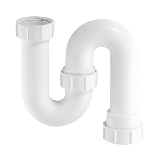 McAlpine Tubular Swivel S Trap Water Seal 75mm White