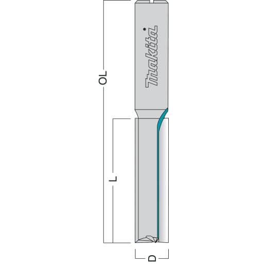 Makita Double Flute Straight Steel 12.70 x 95mm