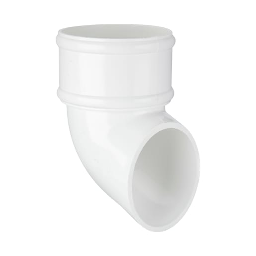 Polypipe Round Rainwater Shoe 68mm White RR128W