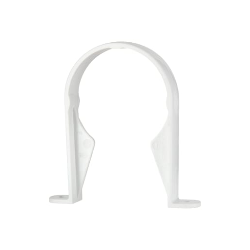 Polypipe Round Pipe Bracket 68mm White RR126W
