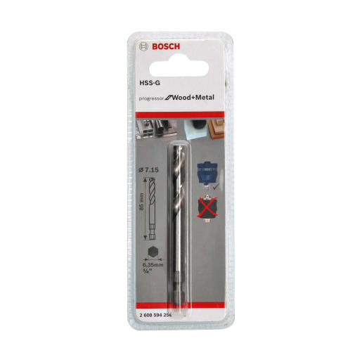 Bosch Pilot drill Plus HSS-G 85 x 7.15mm Chrome