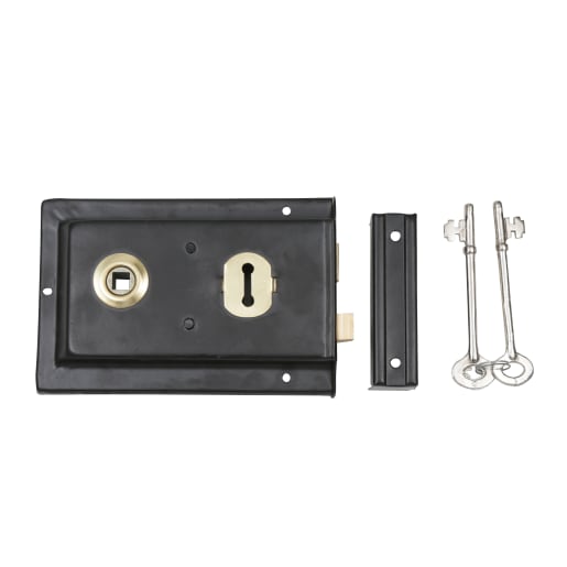 Rim Lock 150 x 100mm Black