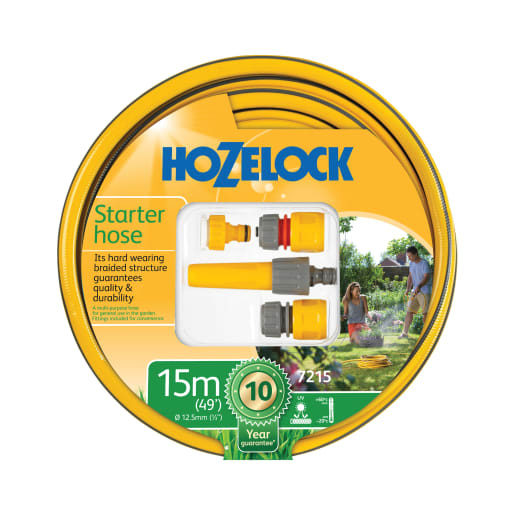 Hozelock Maxi Plus Starter Hose Pipe Set 15m x 12.5mm