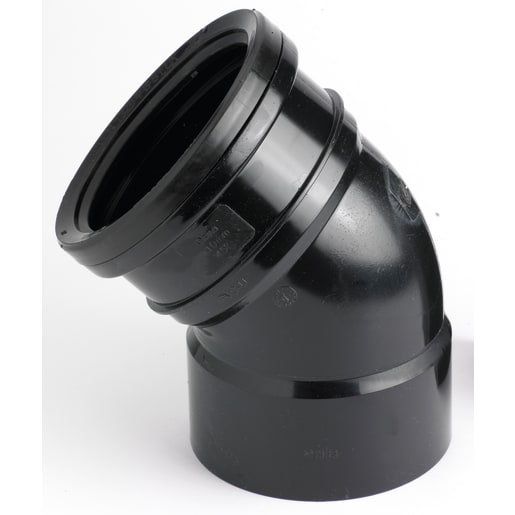 OsmaSoil Ring-Seal/Solvent Weld Bend 45° 110mm Black