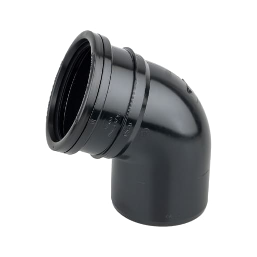 OsmaSoil Ring Seal System Single Socket Offset Bend 110mm Black