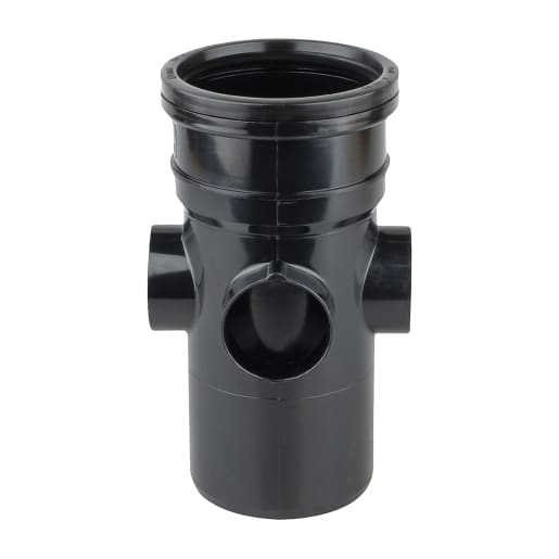 Wavin OsmaSoil Ring Seal System Bossed Pipe 110mm Black