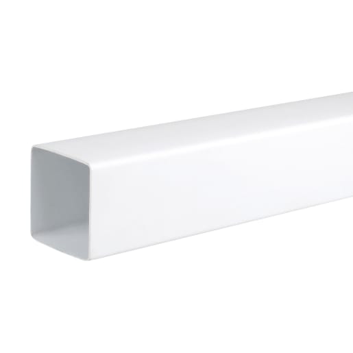 OsmaSquareLine Plain End Pipe 5.50m x 61mm White Pack of 5