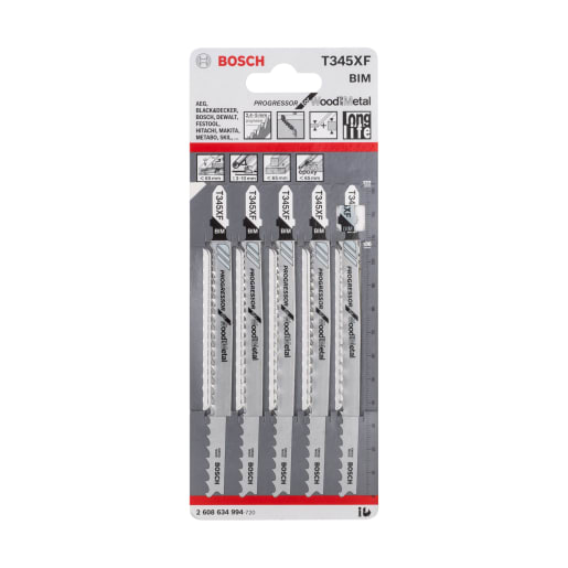 Bosch T345XF Jigsaw Blade 132mm L Chrome
