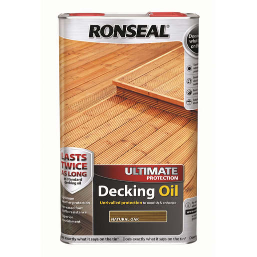 Ronseal Ultimate Decking Oil 5 Litres Natural oak