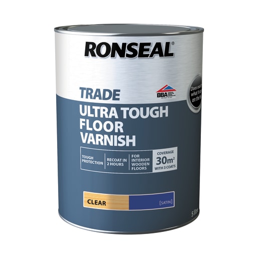 Ronseal Trade Ultra Tough Floor Varnish 5 Litres Satin