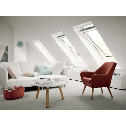 VELUX GGL CK04 2070 White Painted Centre Pivot Roof Window 55 x 98cm