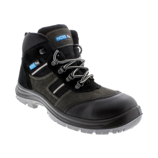 NOVIPro Safety Hiker Boots Black/Grey Size 10