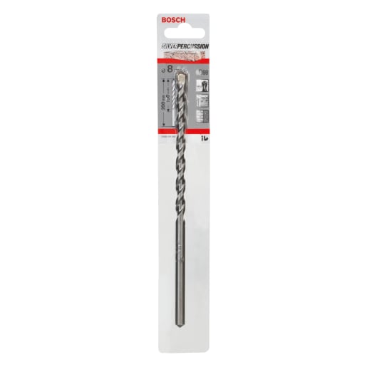 Bosch Drilling Percussion Bit 200 x 8mm Silver