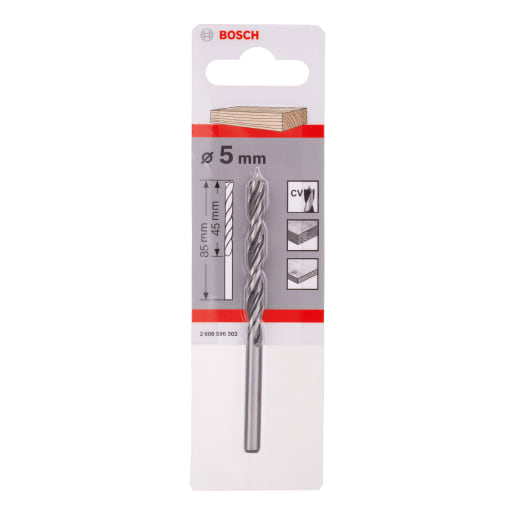 Bosch Standard Brad Point Wood Drill Bit 5mm Silver/Black