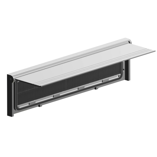 Stormguard Letter Plate Brush With Flap Silver Aluminium Finish