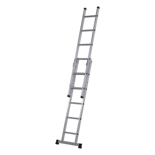 Werner 3 Way Combination Ladder 2.42 x 3.27 x 0.37m Aluminium