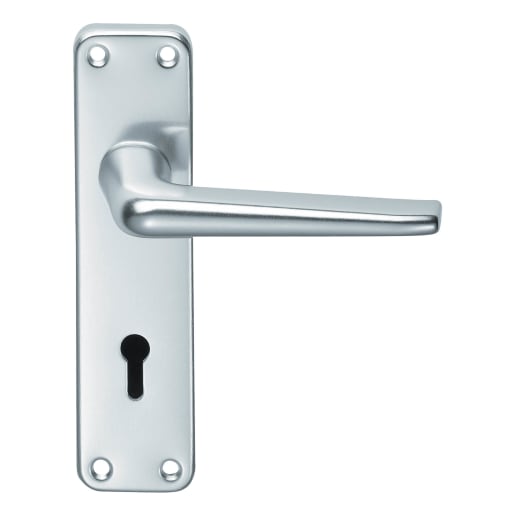 Carlisle Brass Lever Lock on Backplate Satin Anodised Aluminium