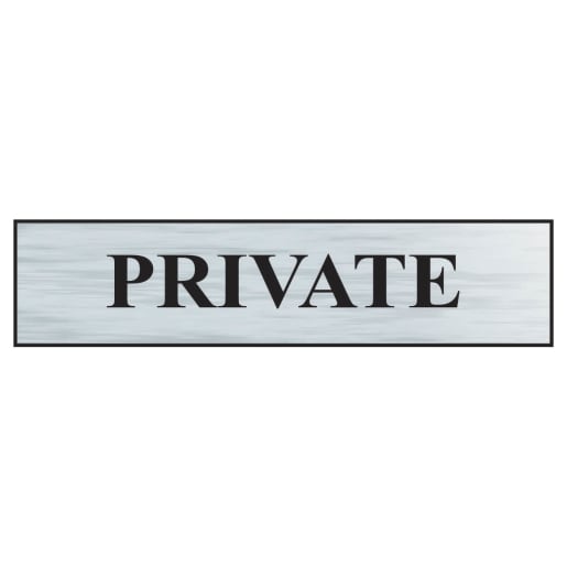 Private' Sign BRS 220 x 60mm