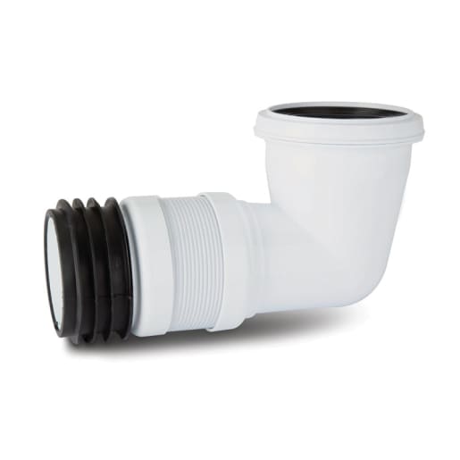 Polypipe Kwickfit 90° Flexible Pan Connector Bend 110mm