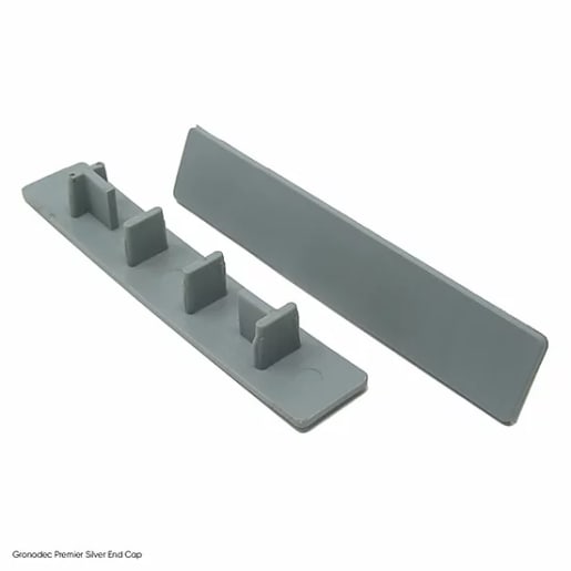 GRONODEC Premier Silver Composite Decking Board End Cap