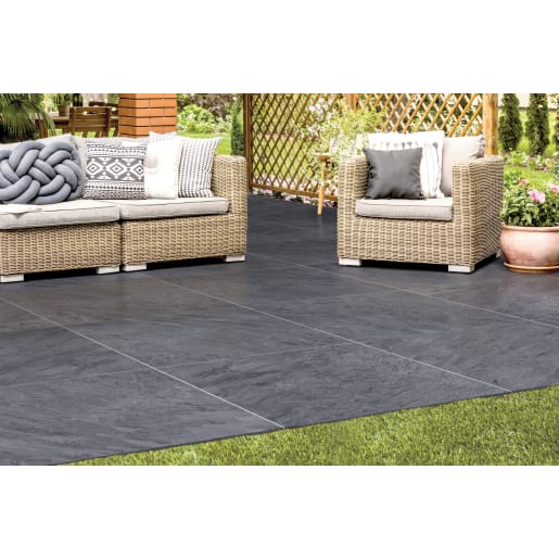 Vitripiazza Bellstone Porcelain Flagstones 600 x 600mm Anthracite