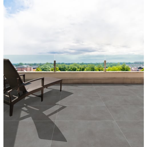 Vitripiazza Porcelain Flagstones 900 x 600mm Dusk Grey