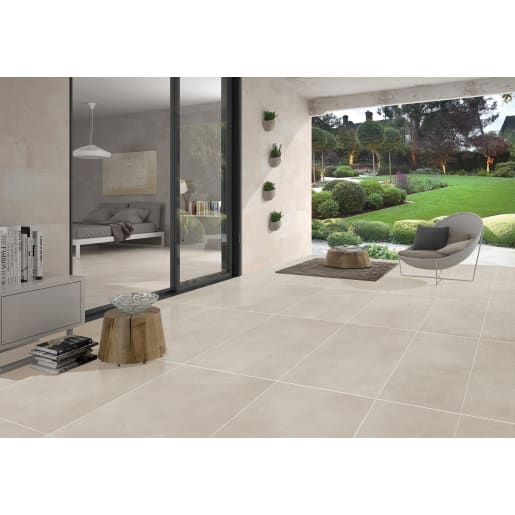 Vitripiazza Porcelain Flagstones 900 x 600mm Dusk Sand