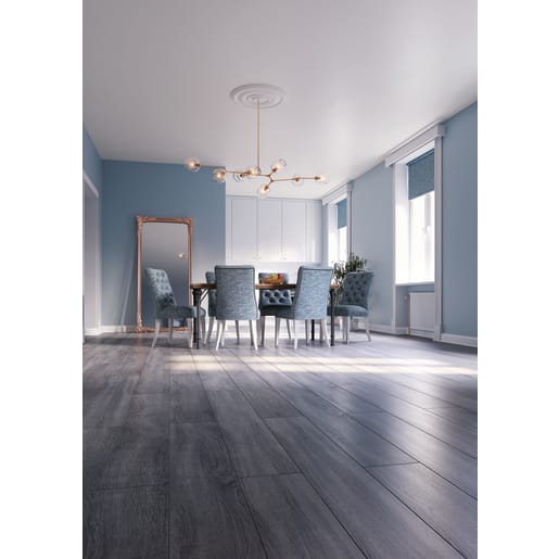 Malmo Linus Dark Grey Oak Luxury Vinyl Flooring Wide Plank 1.98m²